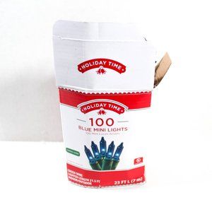 Blue Indoor Outdoor Christmas String Lights 1 Box 100 CT